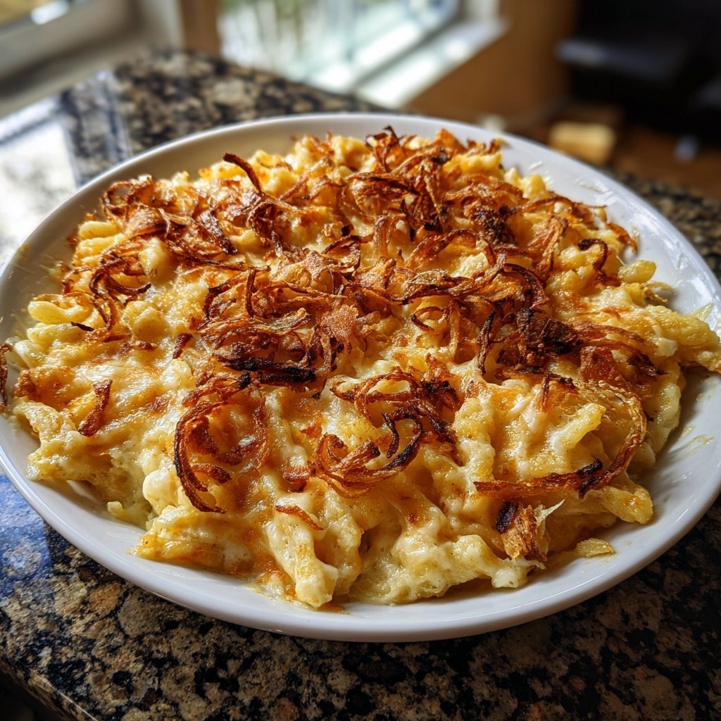 Käsespätzle-Auflauf mit Bergkäse