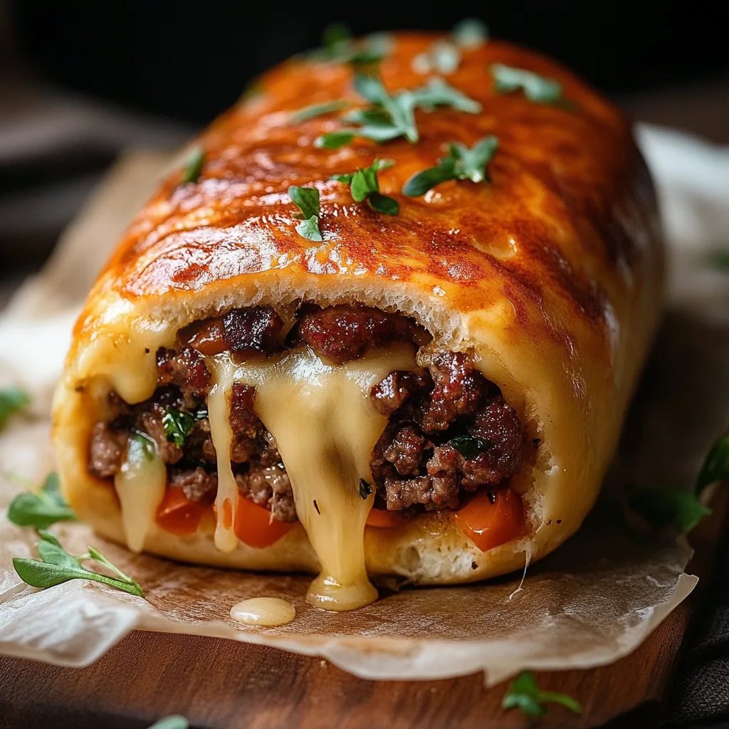Hackfleisch-Käse-Rolle