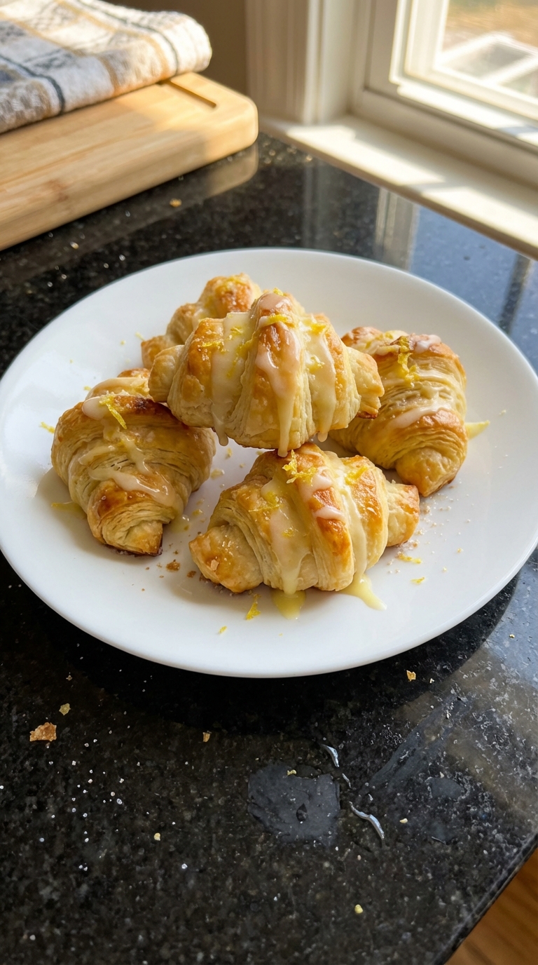 Zitronen Kick Croissant Bissen​
