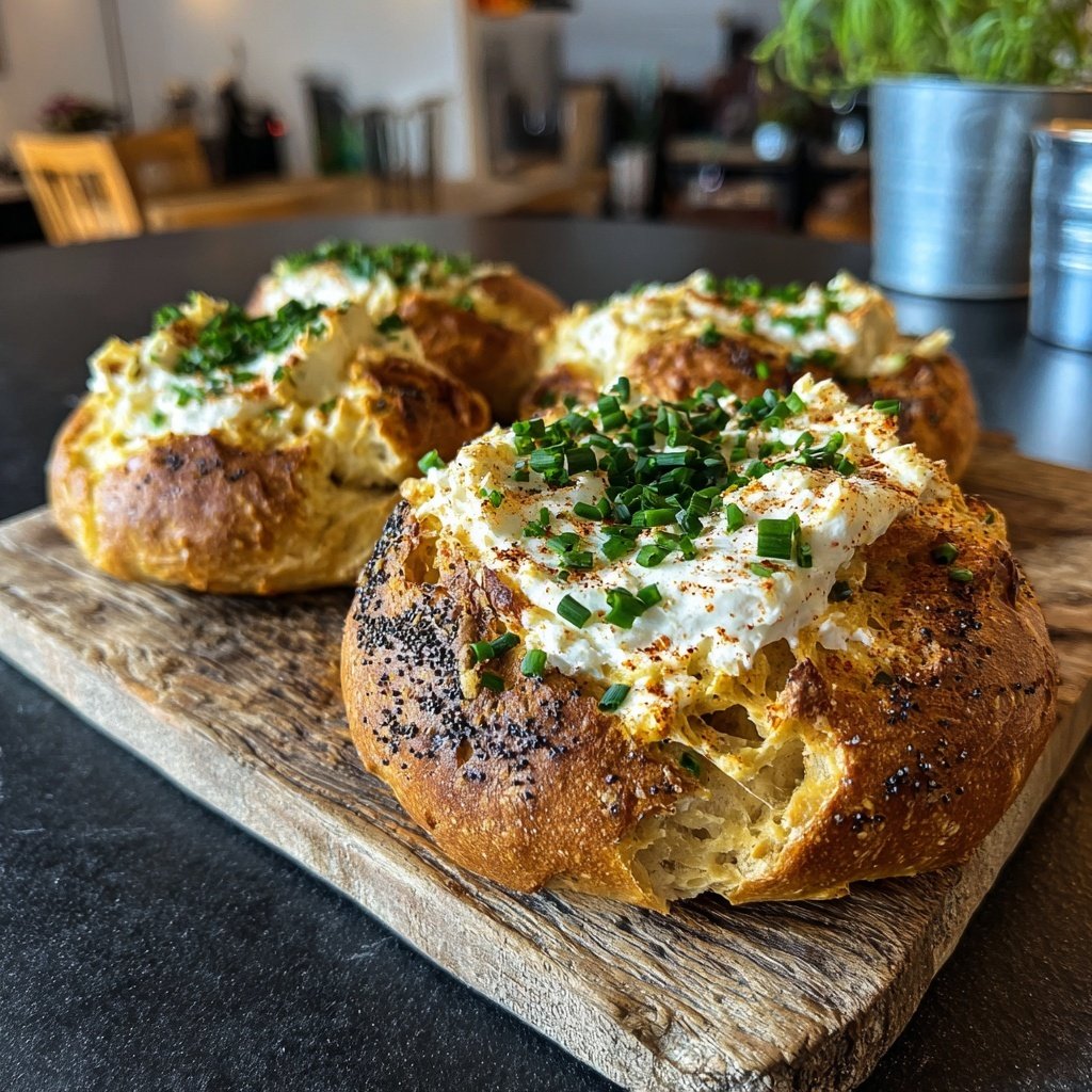 Protein Bagels mit Hüttenkäse Basis
