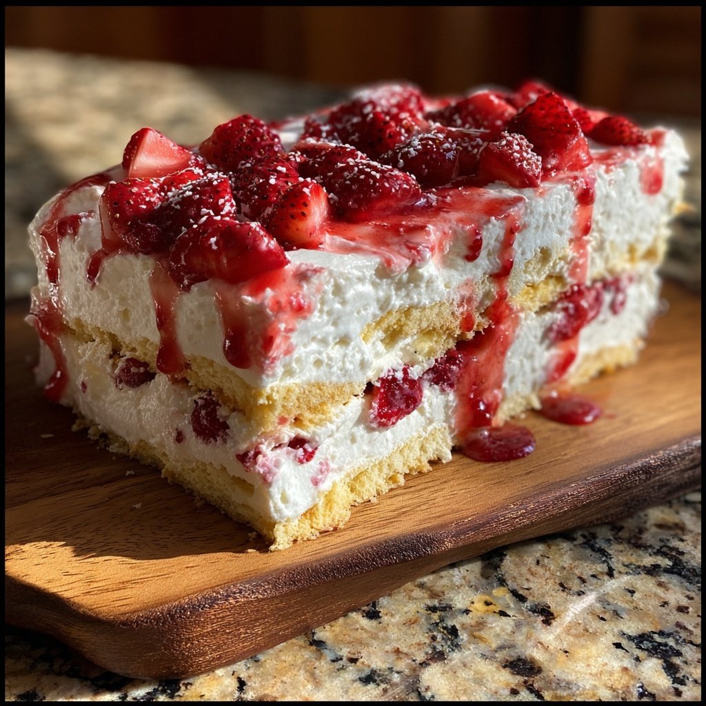 Erdbeer Cheesecake Fluff Dessert