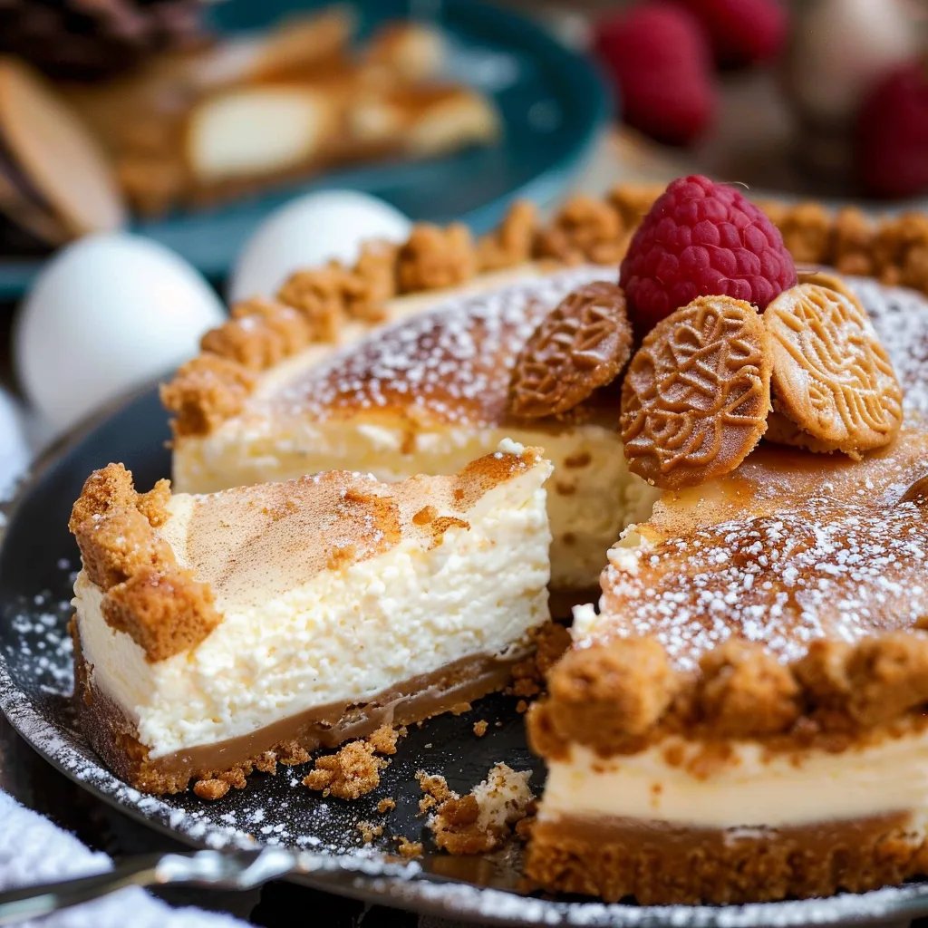 Spekulatius Käsekuchen mit Keksboden, Streuseln und Frischkäse