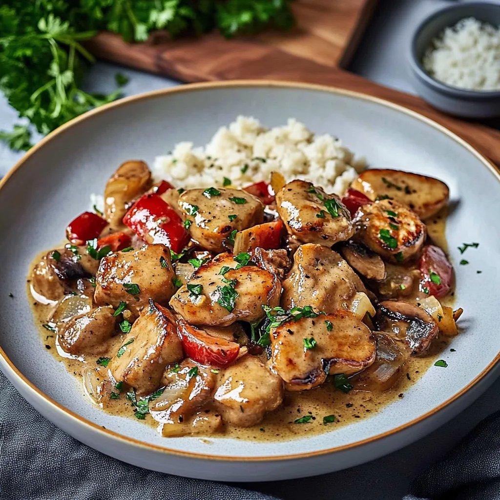 Zwiebel-Sahne-Hähnchen