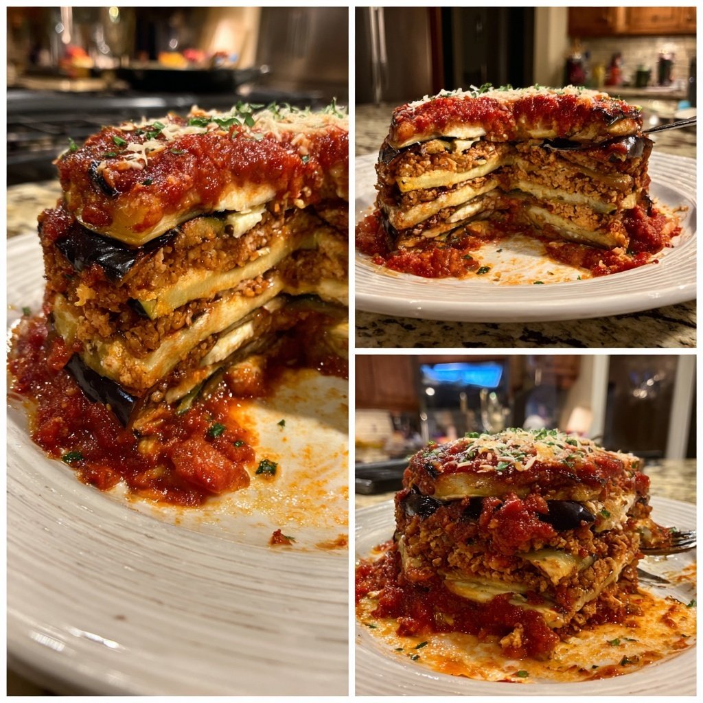 Mediterranean Turkey Eggplant Stack
