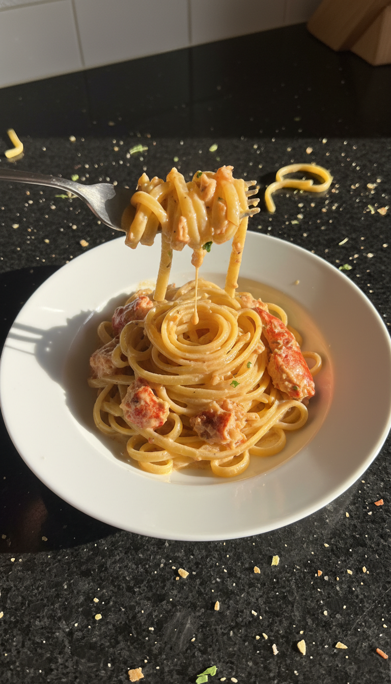 Pasta mit Hummer und Sahne​