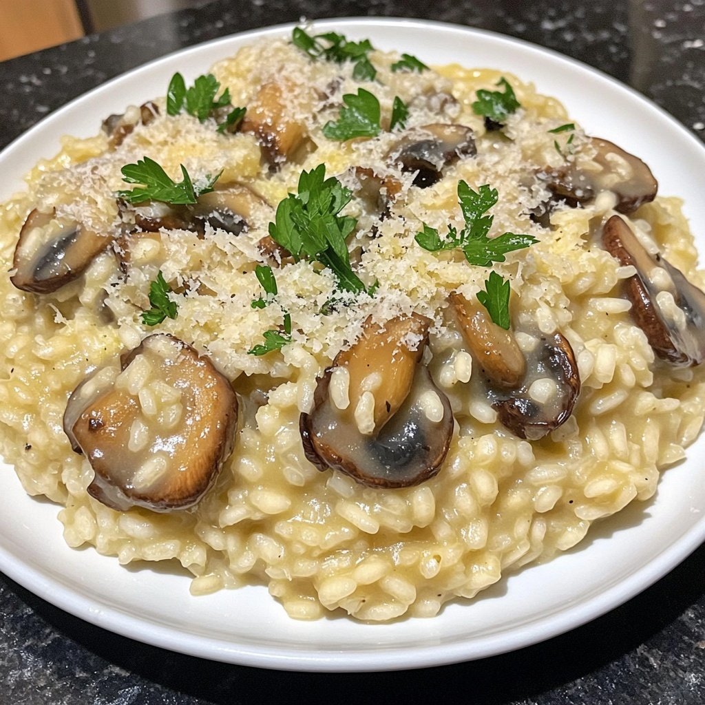 Ofenrisotto mit Pilzen und Parmesan