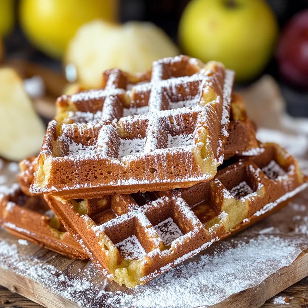 Zuckerfreie Lebkuchen Apfel Waffeln