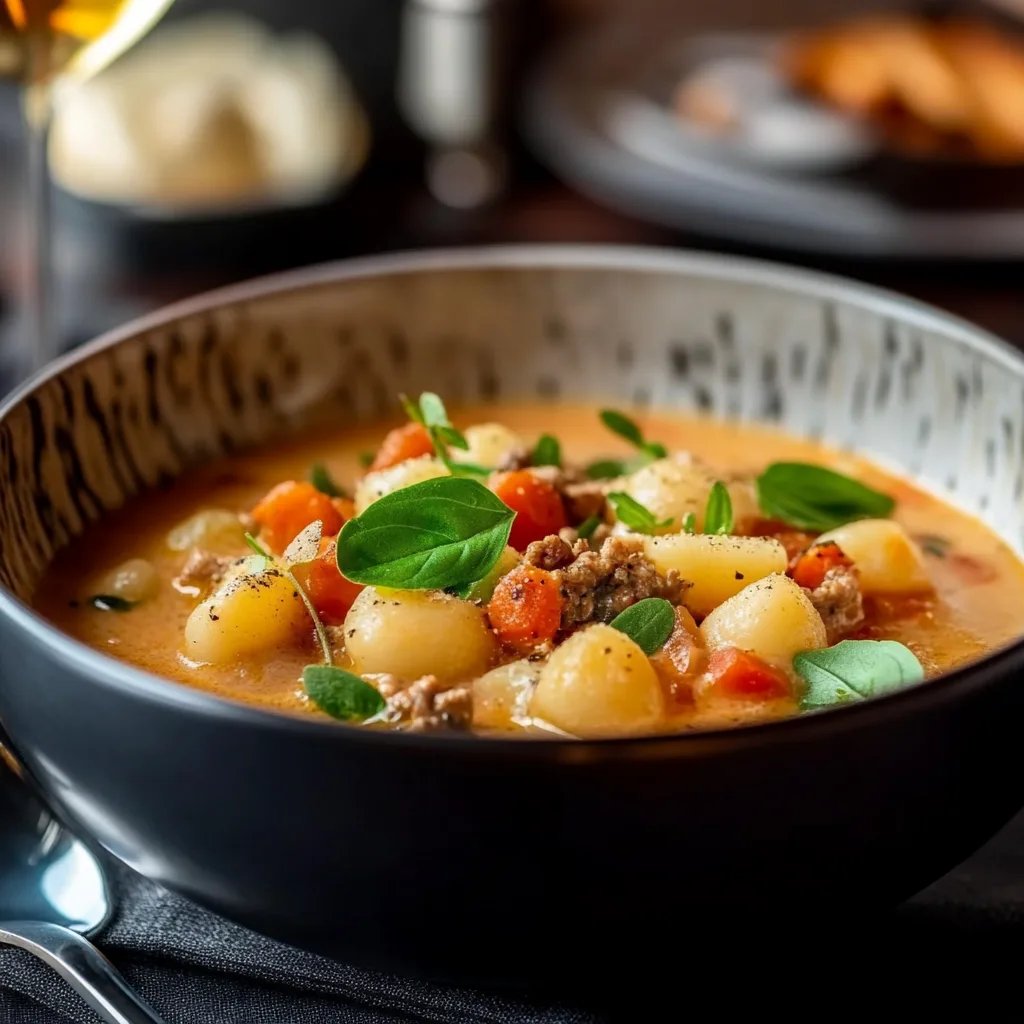 Cremige Gnocchi-Suppe