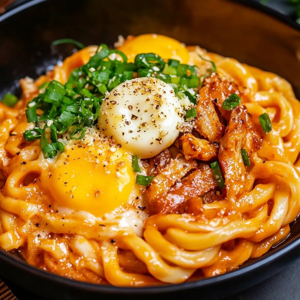 Cremige Gochujang-Udon-Nudeln