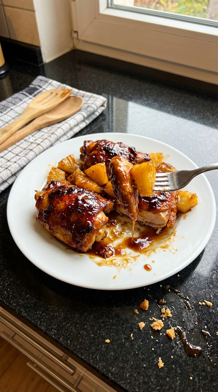 Süß Gebackenes Ananas Hähnchen