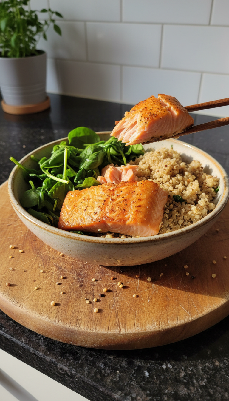 Lachs Bowl mit Quinoa