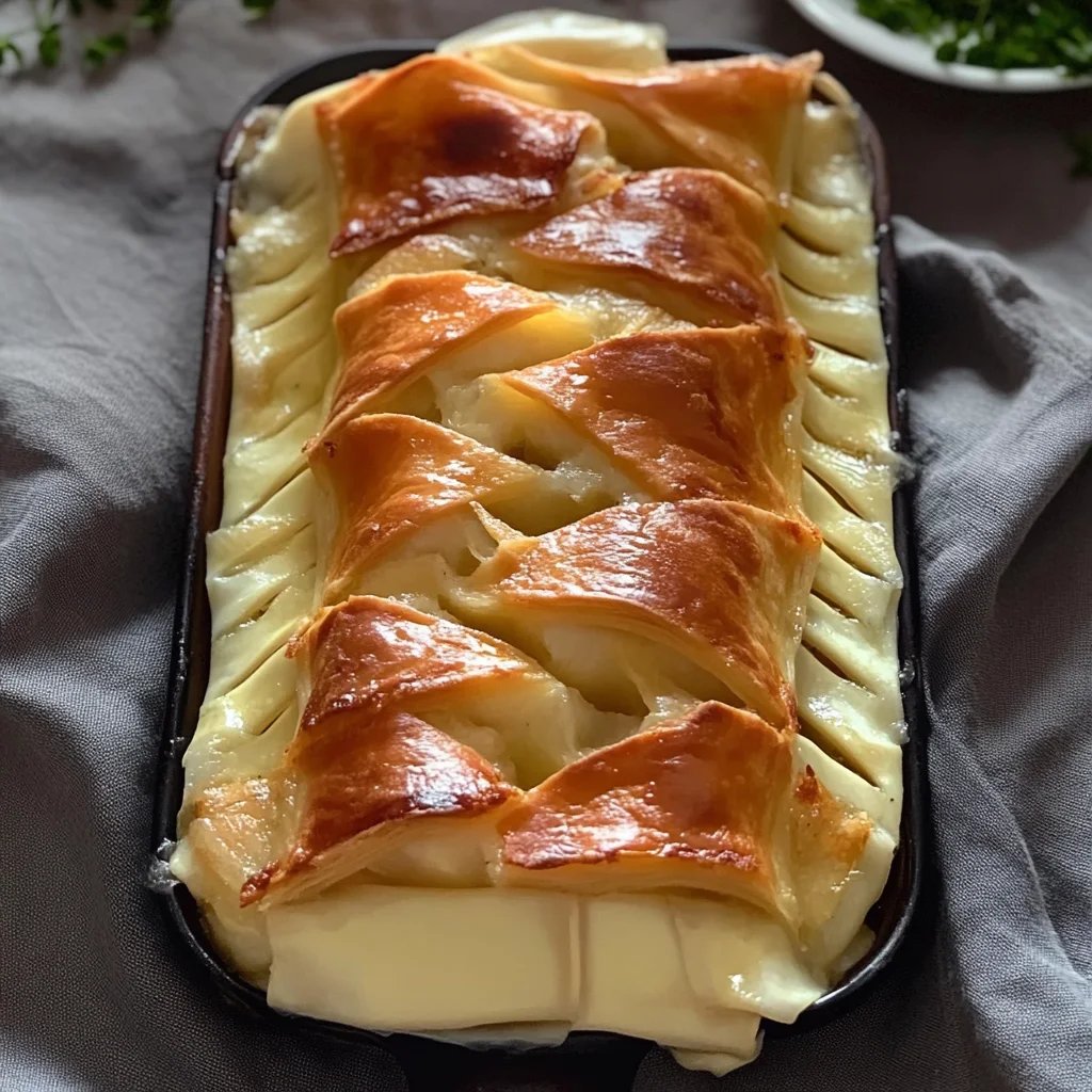 Lachsstrudel mit Blätterteig