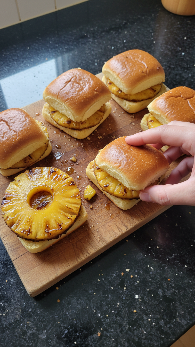 Karamellisierte Ananas Slider