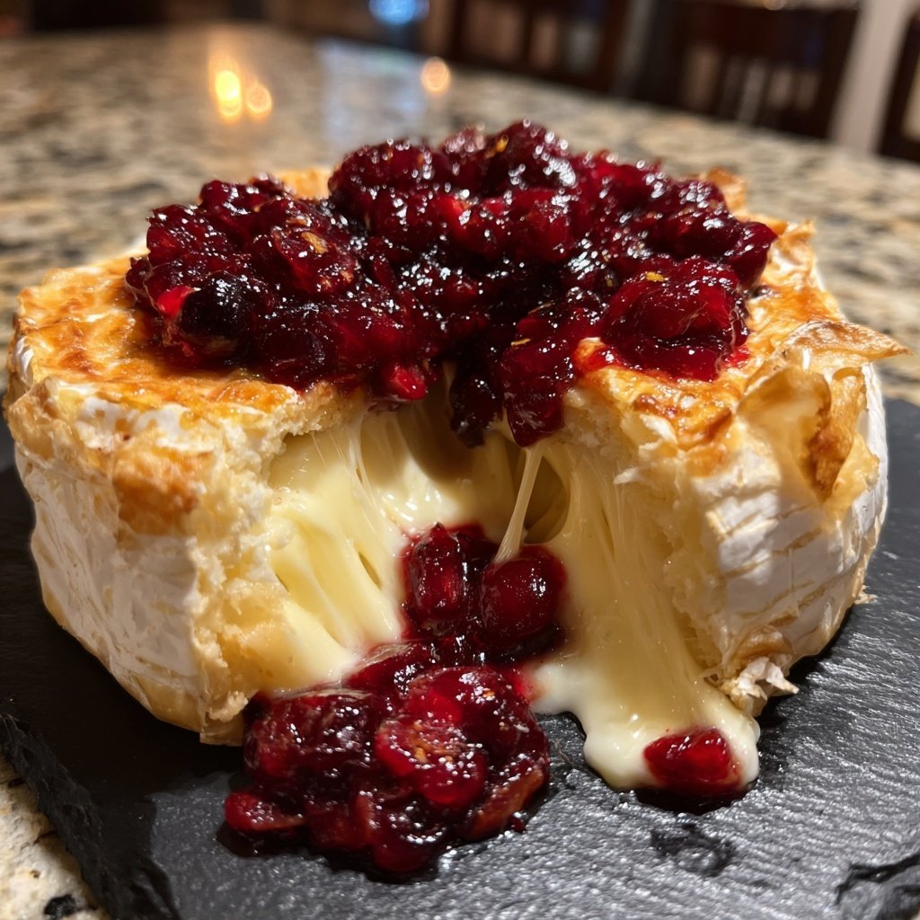 Gebackener Camembert mit Cranberry Kompott