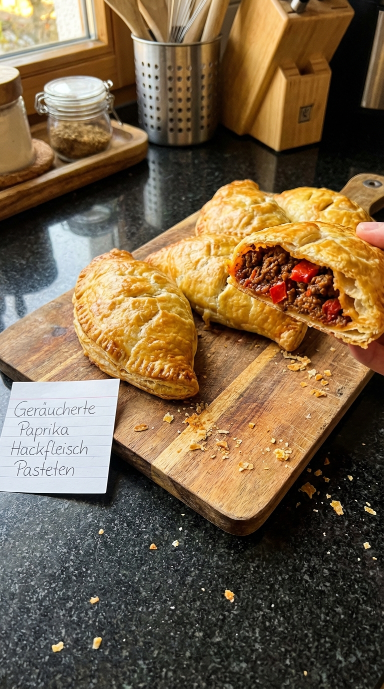 Geräucherte Paprika Hackfleisch Pasteten