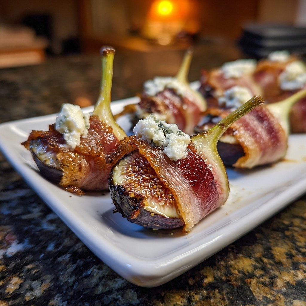 Prosciutto umwickelte Feigen mit Gorgonzola